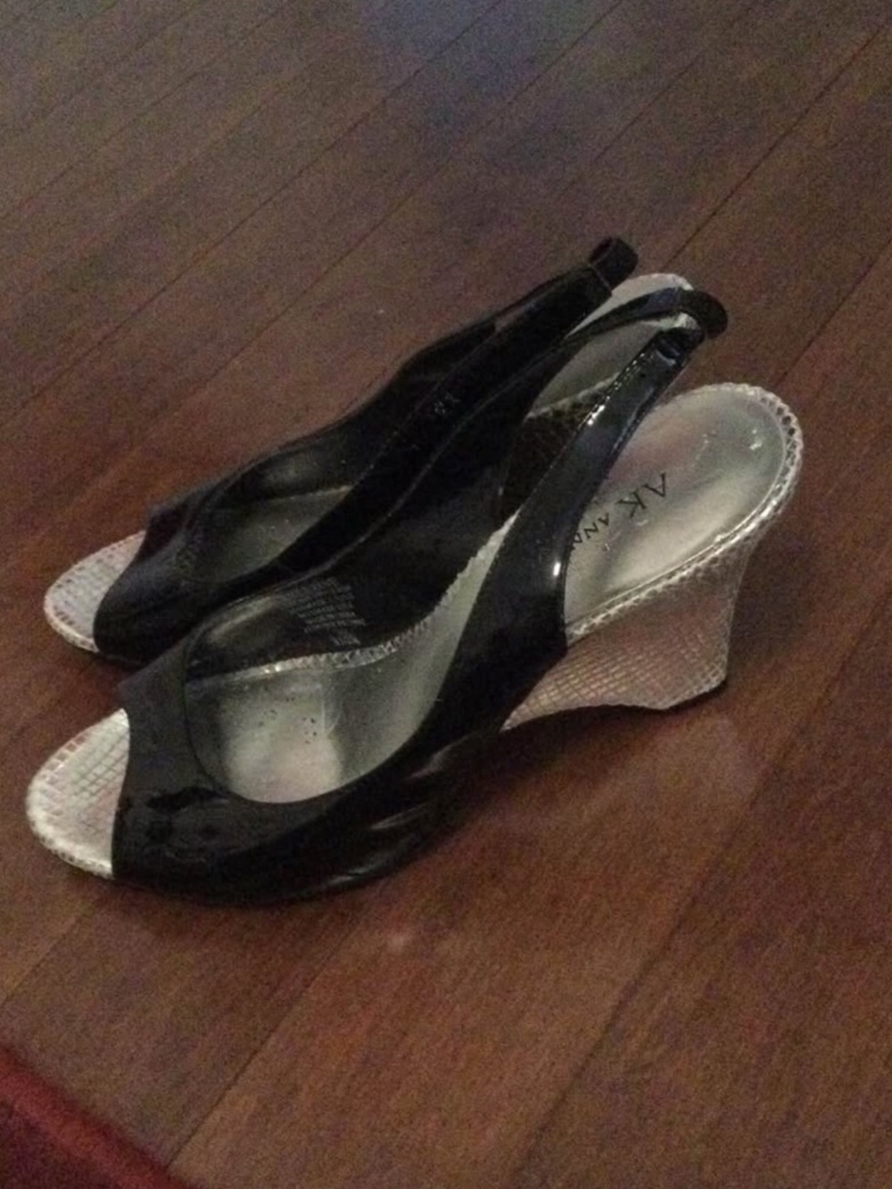 Anne Klein black and wedge